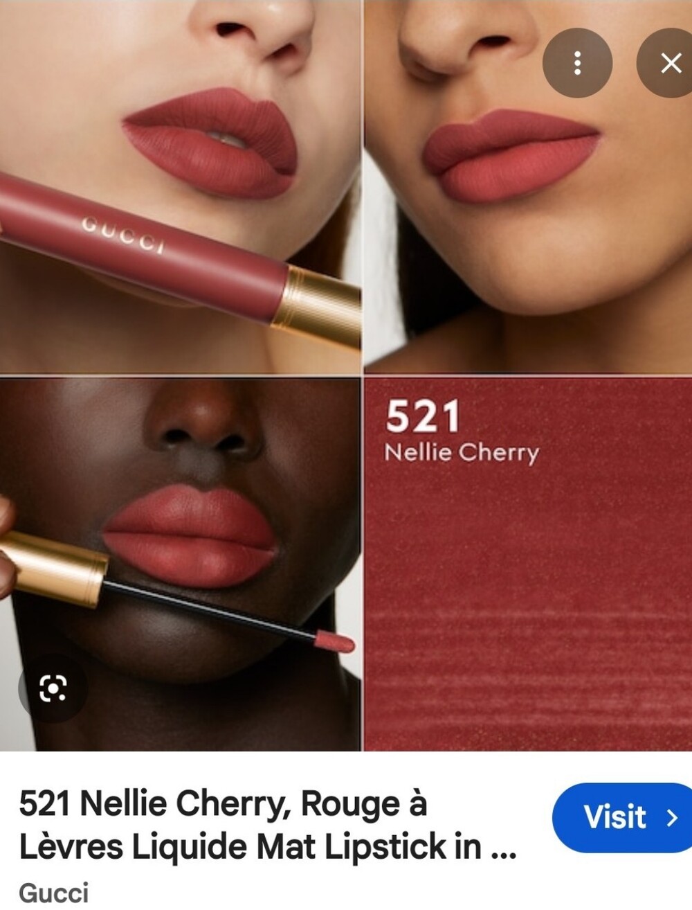 🙈Gucci 521 Nellie Cherry Liquid Lipstick